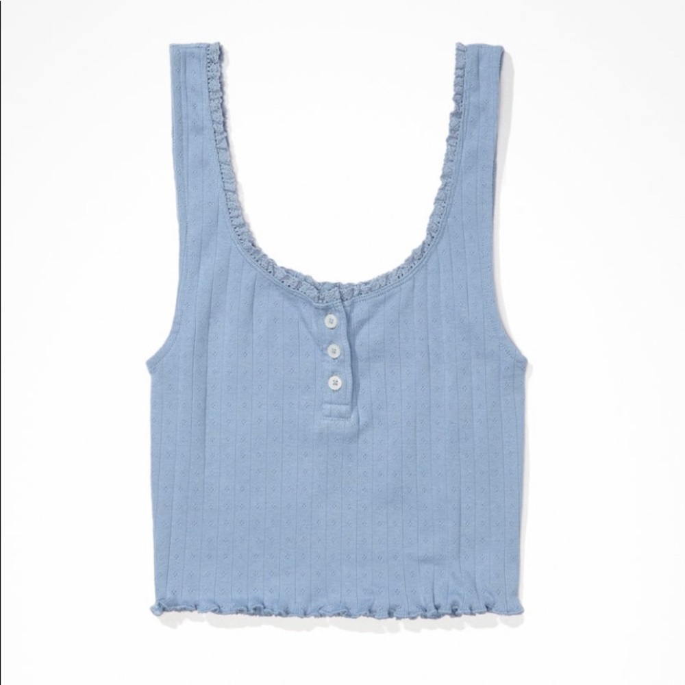 american eagle henley scoop neck tank top